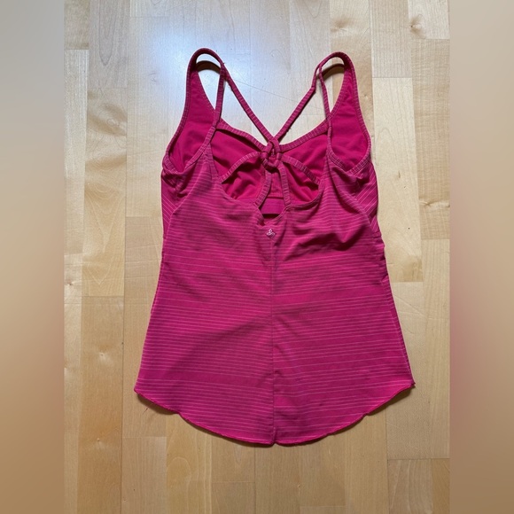 PrAna Dreaming Yoga Top Pink Striped Tank Top Size Small - Picture 5 of 7